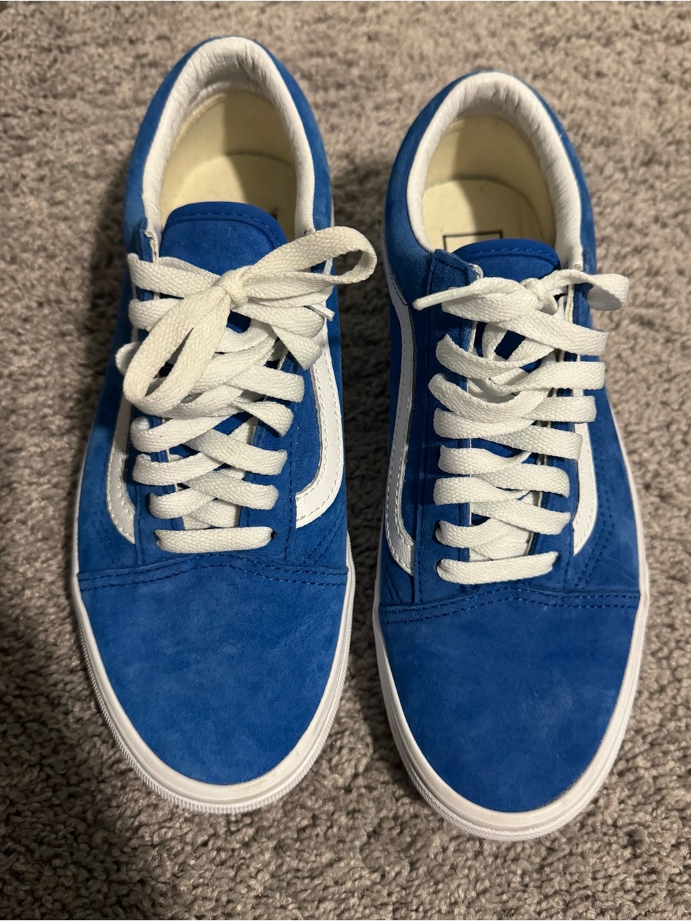 Vans Blue Suede Sneakers | White Stripe | New Without Tags| Women’s 8 or Men 6.5